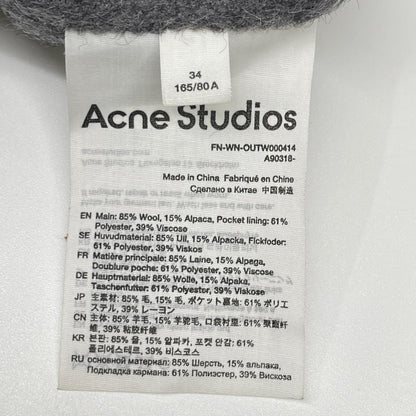 ACNE STUDIOS アクネ ストゥディオズ FN-WN-OUTW000414 21SS グレー Wool chester coat ウールチェスターコート コート