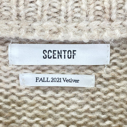 SCENTOF セントオブ ベージュ ウール(リヤマ) クルーネックニット トップス