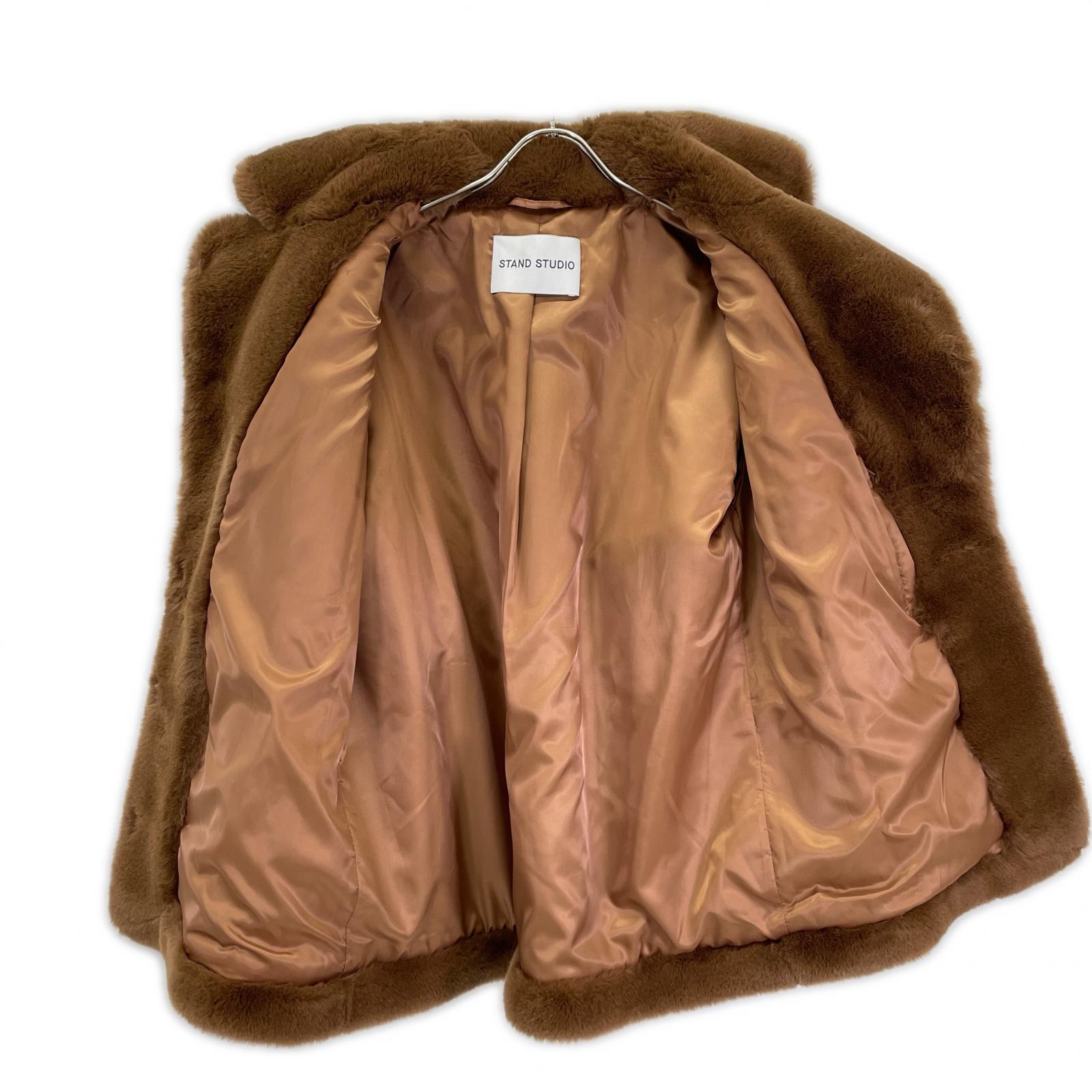 STAND STUDIO スタンドスタジオ 61477-9540 ブラウン Savannah Jacket ファーテーラードジャケット ジャケット