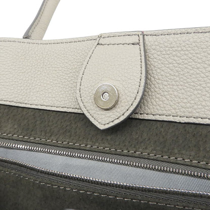 HIROFU ヒロフ 美品 クオーレ レザートートバッグL レディース グレー トートバッグ