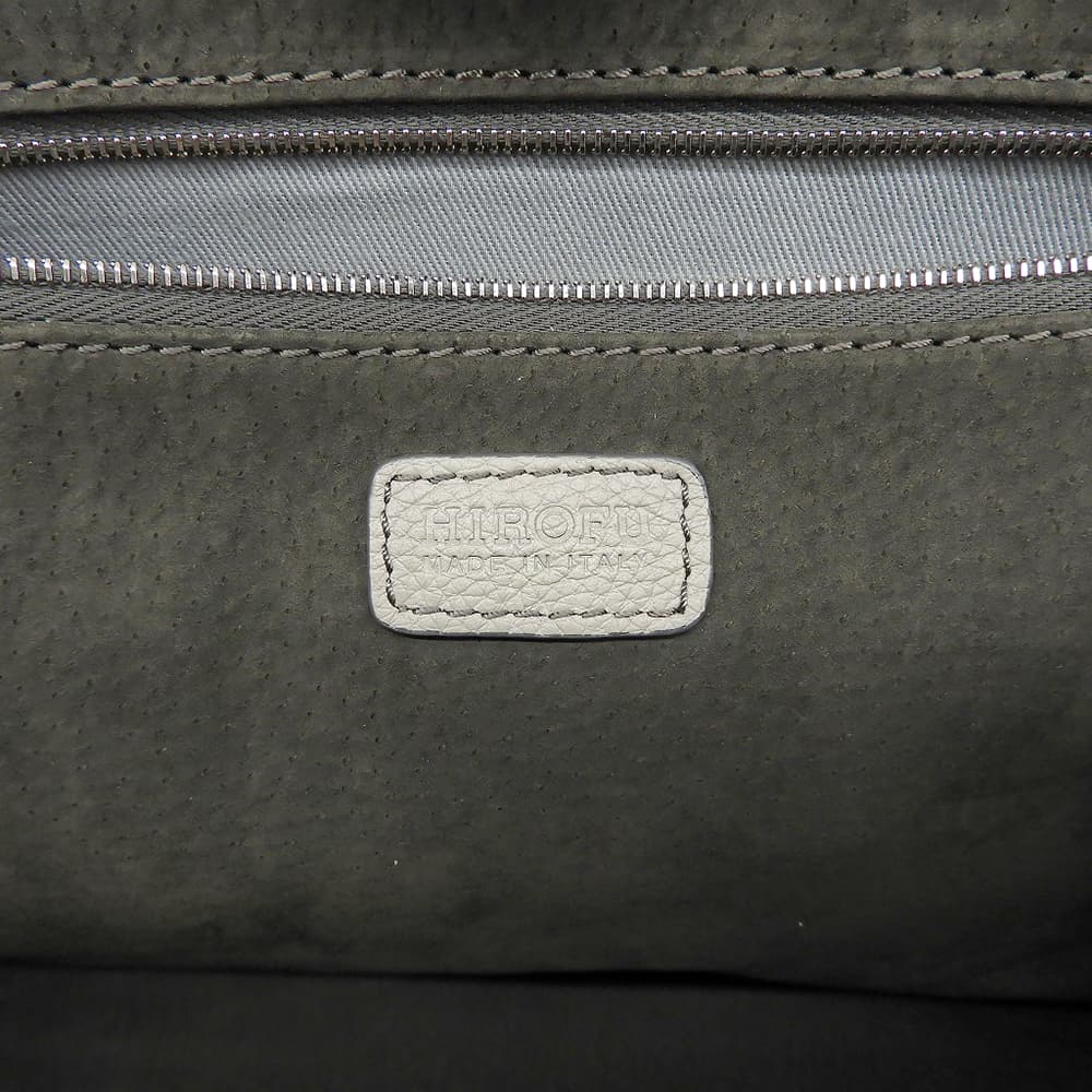 HIROFU ヒロフ 美品 クオーレ レザートートバッグL レディース グレー トートバッグ