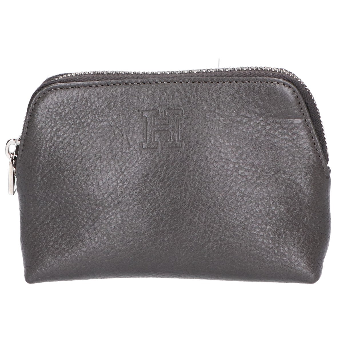 HIROFU H logo leather pouch