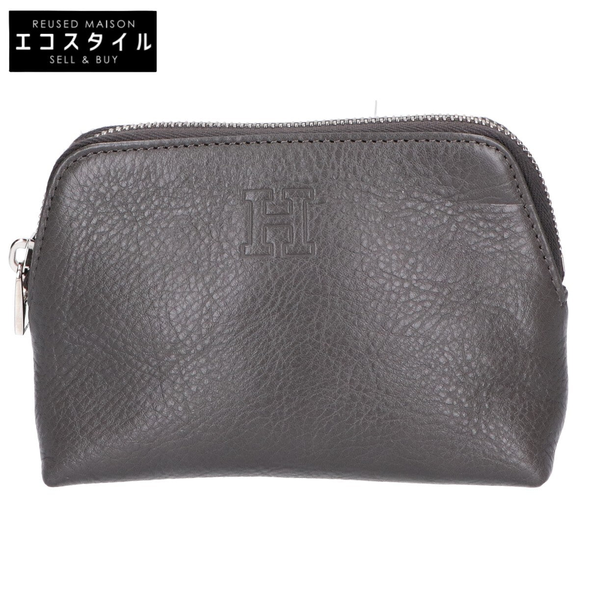 HIROFU H logo leather pouch
