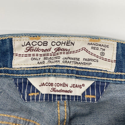 JACOB COHEN ヤコブコーエン 622 ブルー パッチ ボタンフライ デニムパンツ ボトムス