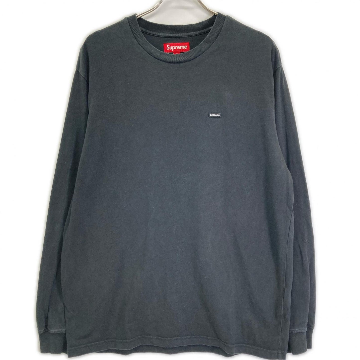Supreme シュプリーム 25FW ブラック Small Box L/S Tee スモールボックスロゴロングスリーブカットソー トップス