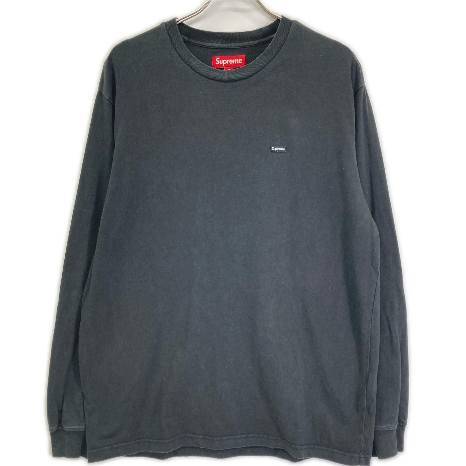 Supreme シュプリーム 25FW ブラック Small Box L/S Tee スモールボックスロゴロングスリーブカットソー トップス