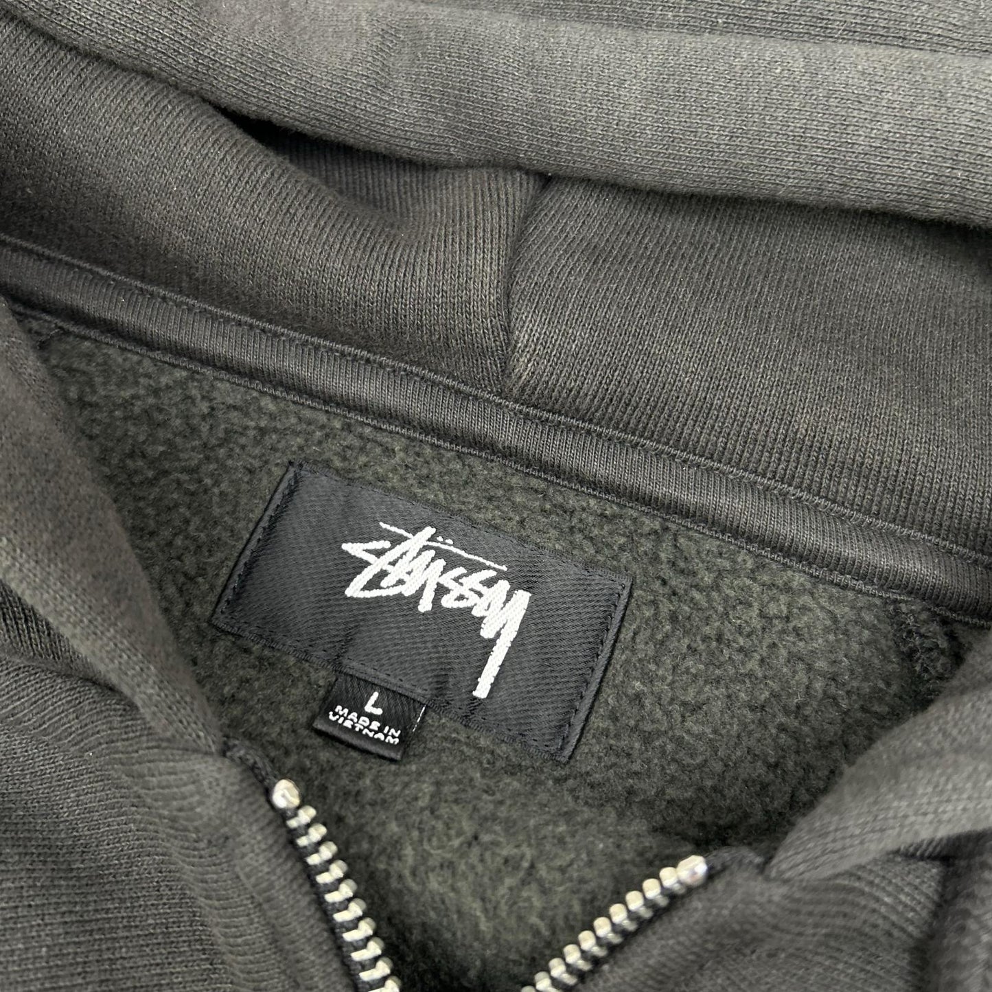 stussy ステューシー 25SS 118571 チャコール Raglan Relaxed Zip Hoodie 裏起毛ジップフーディ ジャケット