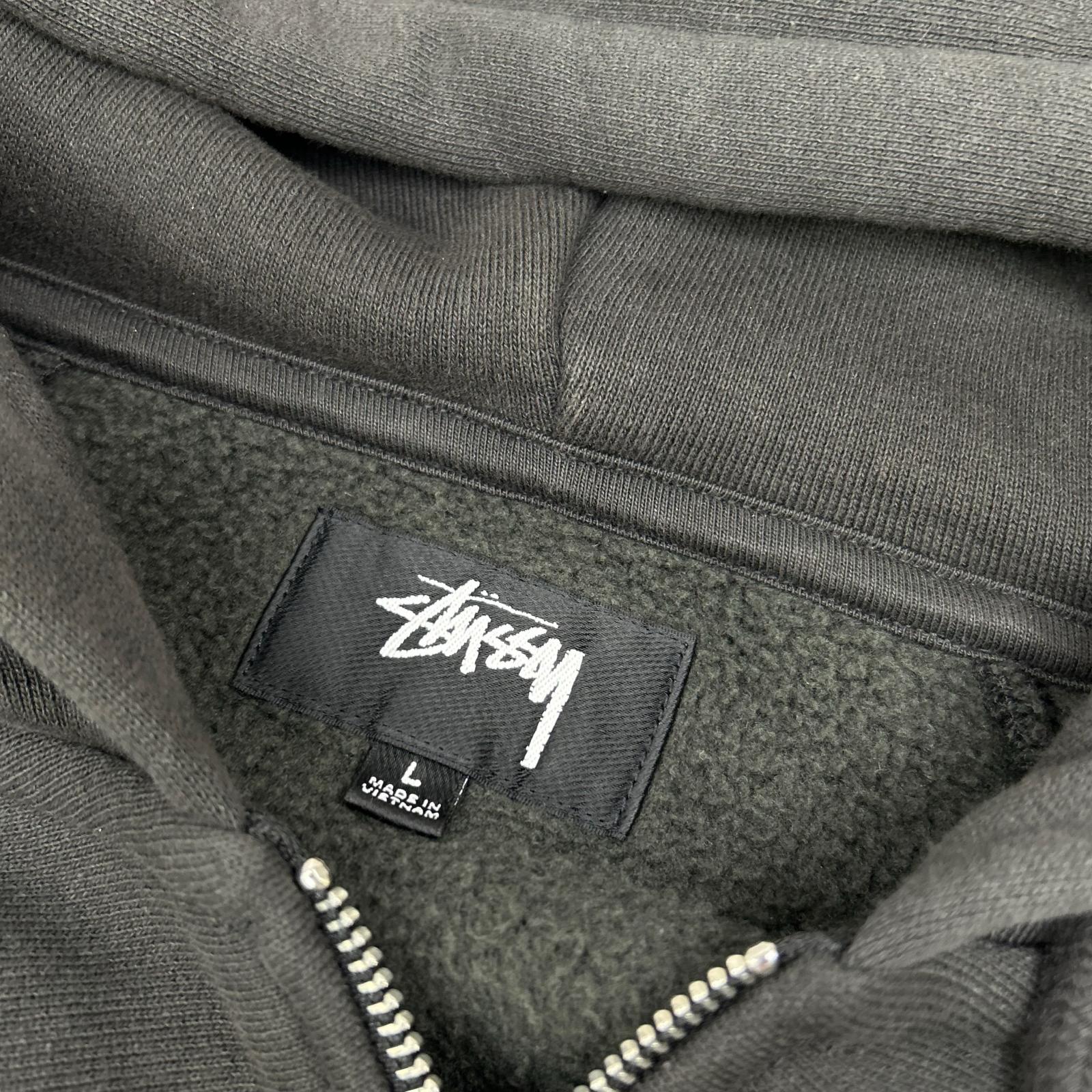 stussy ステューシー 25SS 118571 チャコール Raglan Relaxed Zip Hoodie 裏起毛ジップフーディ ジャケット