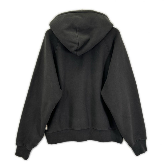 stussy ステューシー 25SS 118571 Charcoal Raglan Relaxed Zip Hoodie Fleece-Lined Zip Hoodie Jacket