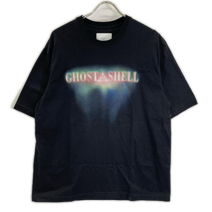 hatra ハトラ ブラック TS-Ghost GHOST IN THE SHELL タイトルロゴプリントTシャツ トップス