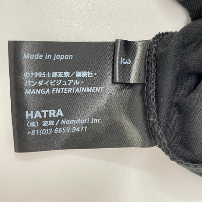hatra ハトラ ブラック TS-Ghost GHOST IN THE SHELL タイトルロゴプリントTシャツ トップス