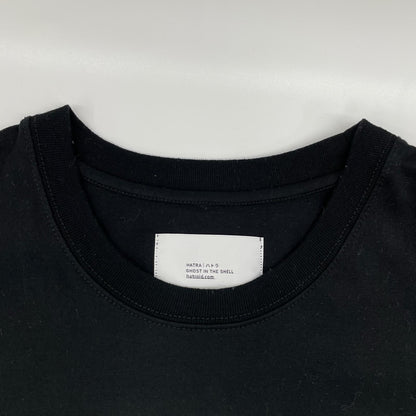hatra ハトラ ブラック TS-Ghost GHOST IN THE SHELL タイトルロゴプリントTシャツ トップス
