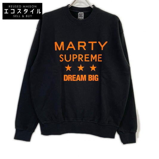 その他ブランド 【A24×PARCO】ブラック MARTY SUPREME ロゴプリントスウェット トップス