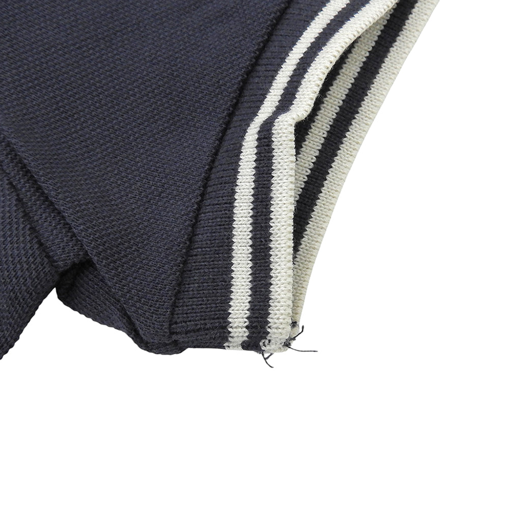 MONCLER モンクレール ロゴワッペン ショートスリーブ ポロシャツ トップス レディース コットン ネイビー M 07年製 トップス