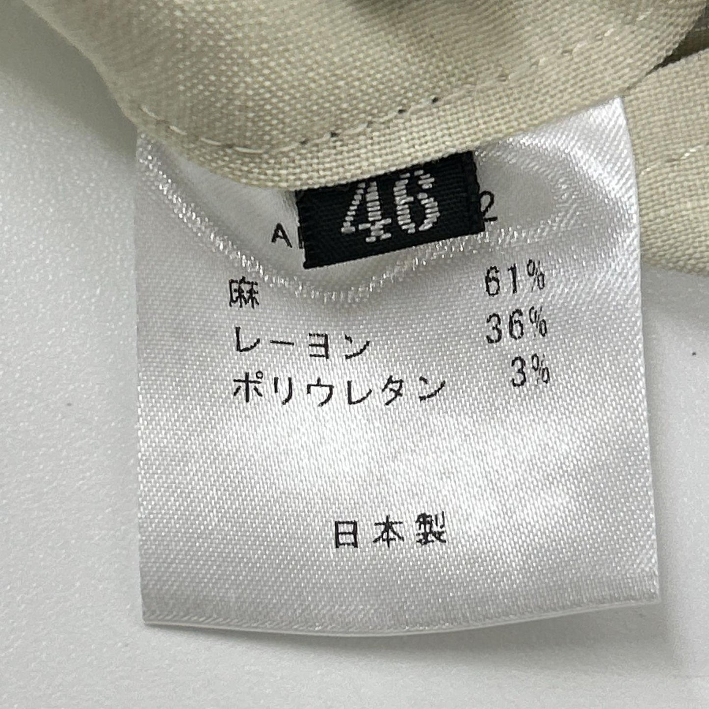 THE GIGI ザジジ ANGIE-002 オフホワイト ANGIE/アンジー リネンレーヨンソリッド2Bジャケット ジャケット