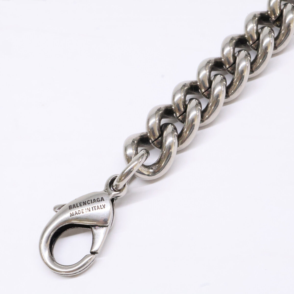 BALENCIAGA バレンシアガ 【美品】718493TZ99I0911 BB Icon Gourmette BBアイコン リンクチェーン ブレスレット