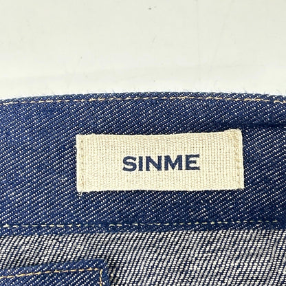 SINME シンメ HF03-1 インディゴ リネン100 タックワイドパンツ ボトムス