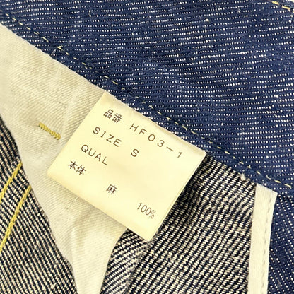 SINME シンメ HF03-1 インディゴ リネン100 タックワイドパンツ ボトムス