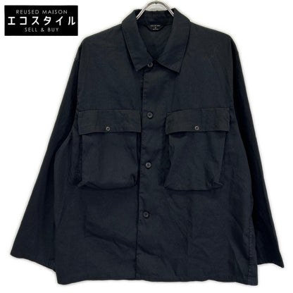 STILL BY HAND スティルバイハンド BL01241 ブラック 長袖 ダブルポケット シャツジャケット ジャケット