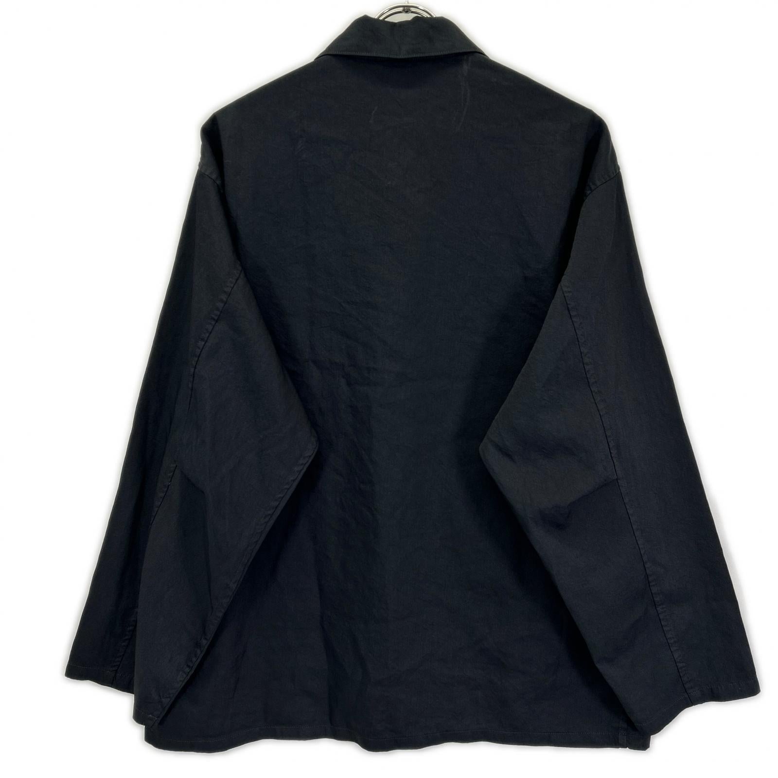 STILL BY HAND スティルバイハンド BL01241 ブラック 長袖 ダブルポケット シャツジャケット ジャケット