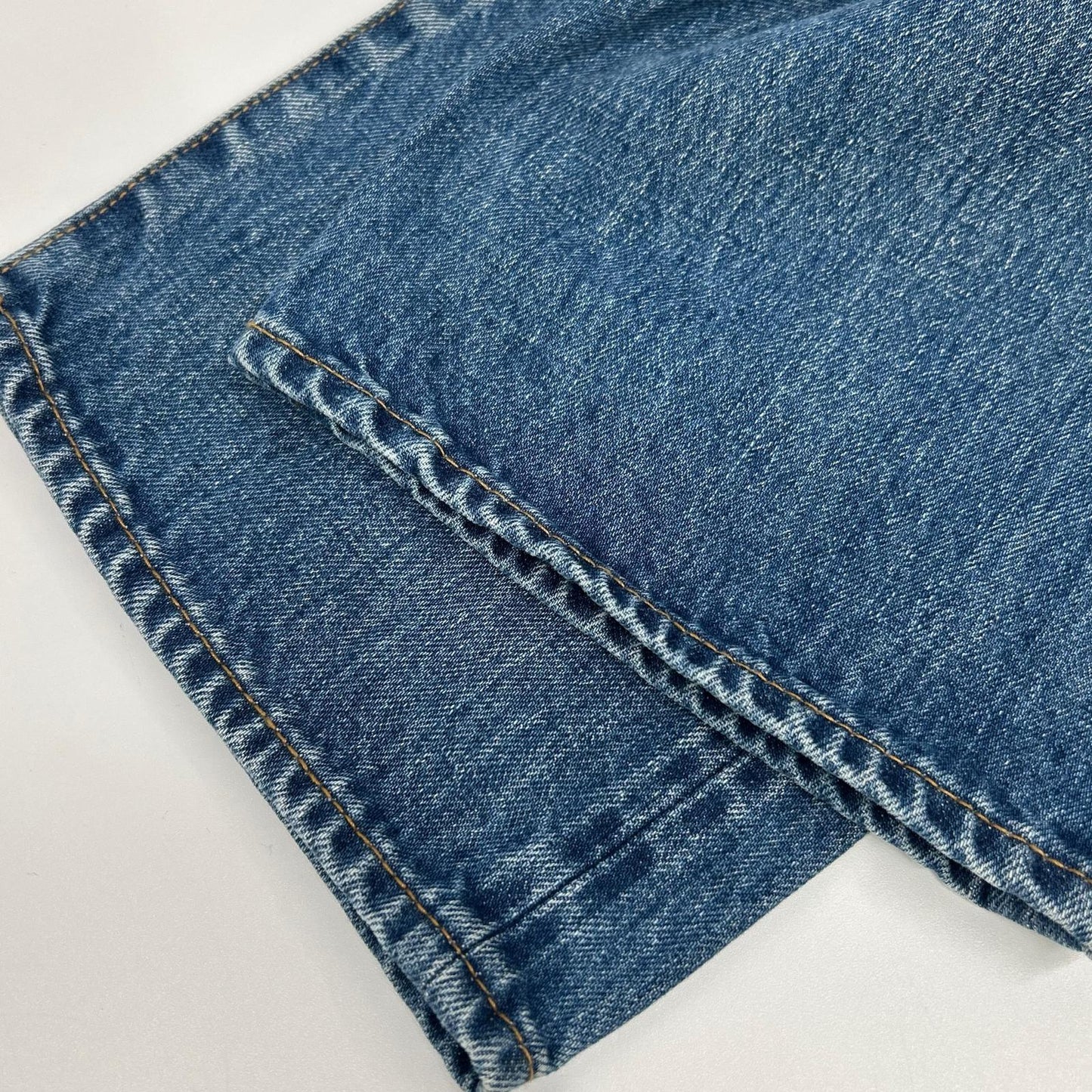 Ordinary fits オーディナリーフィッツ ライトブルー コットン ボタンフライ セルビッジ ウォッシュ加工 デニムパンツ ボトムス