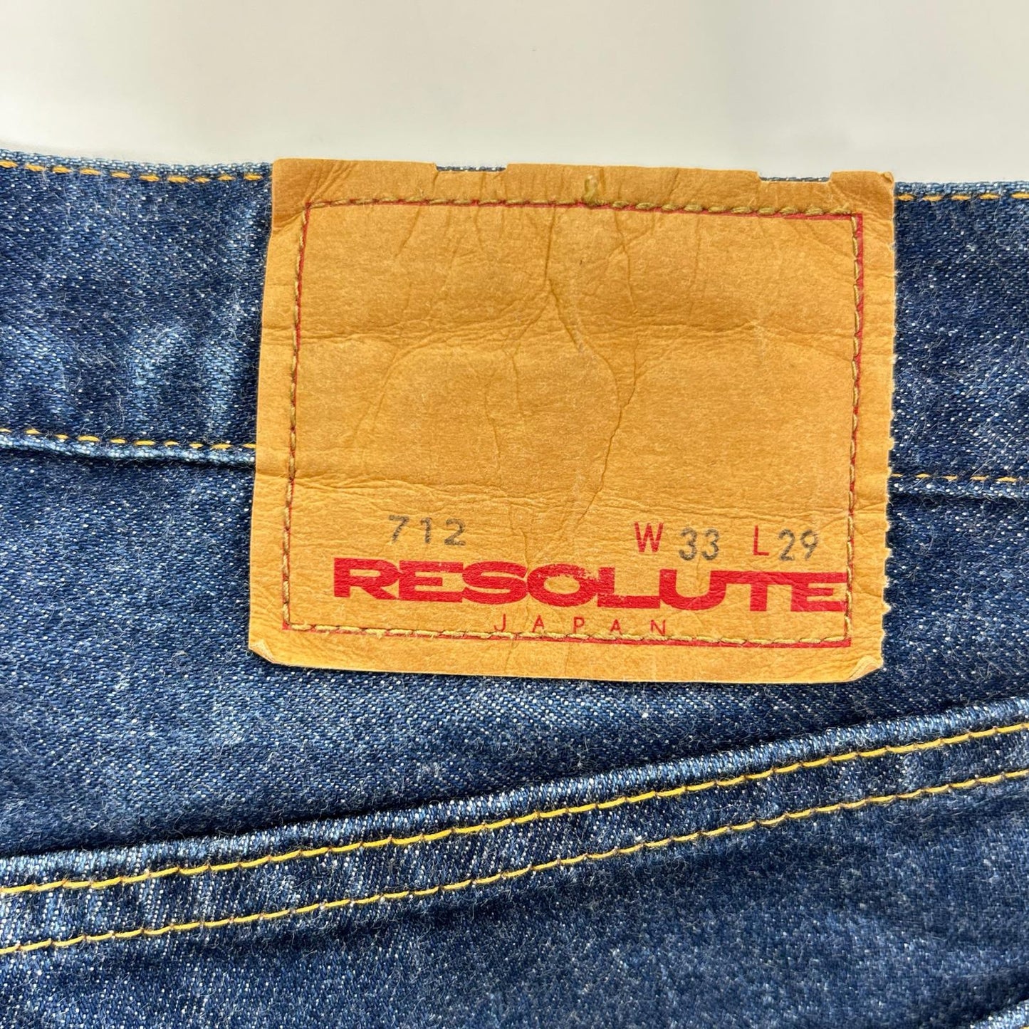 RESOLUTE リゾルト 712 ブルー ジップフライ サンフォライズド テーパードパンツ ボトムス