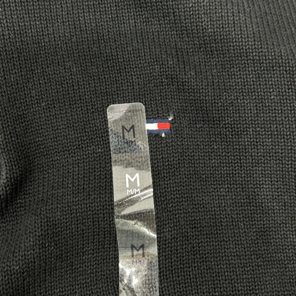 TOMMYHILFIGER トミーヒルフィガー XM0XM05603 ブラック コットン ハーフジップモックネックニットプルオーバー トップス
