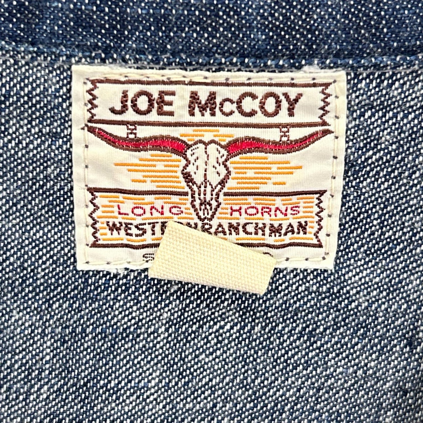 JOE MCCOY ジョーマッコイ Lot104 インディゴブルー ロングホーン ウォッシュデニム プルオーバーシャツ トップス