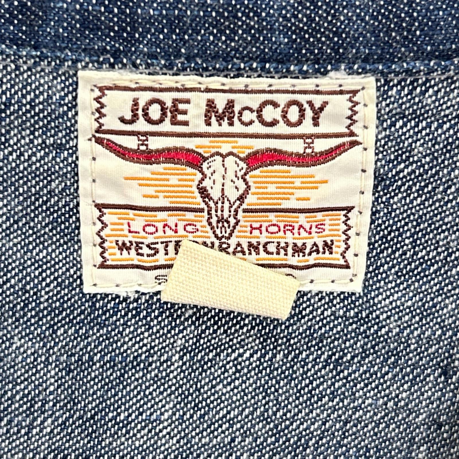JOE MCCOY ジョーマッコイ Lot104 インディゴブルー ロングホーン ウォッシュデニム プルオーバーシャツ トップス