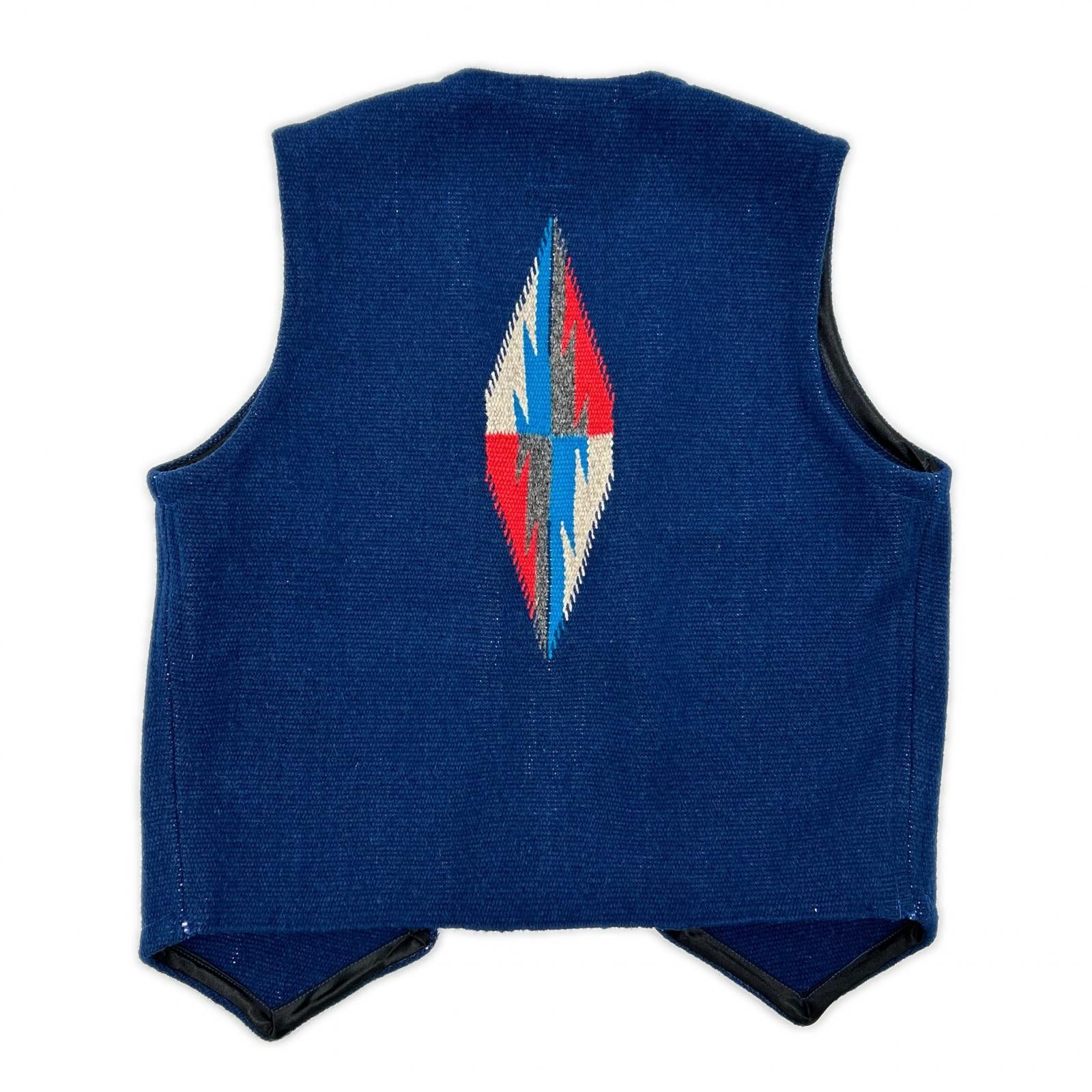 ORTEGA'S オルテガ Blue 100% Wool Chimayo Vest Vest