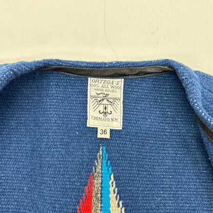 ORTEGA'S オルテガ Blue 100% Wool Chimayo Vest Vest