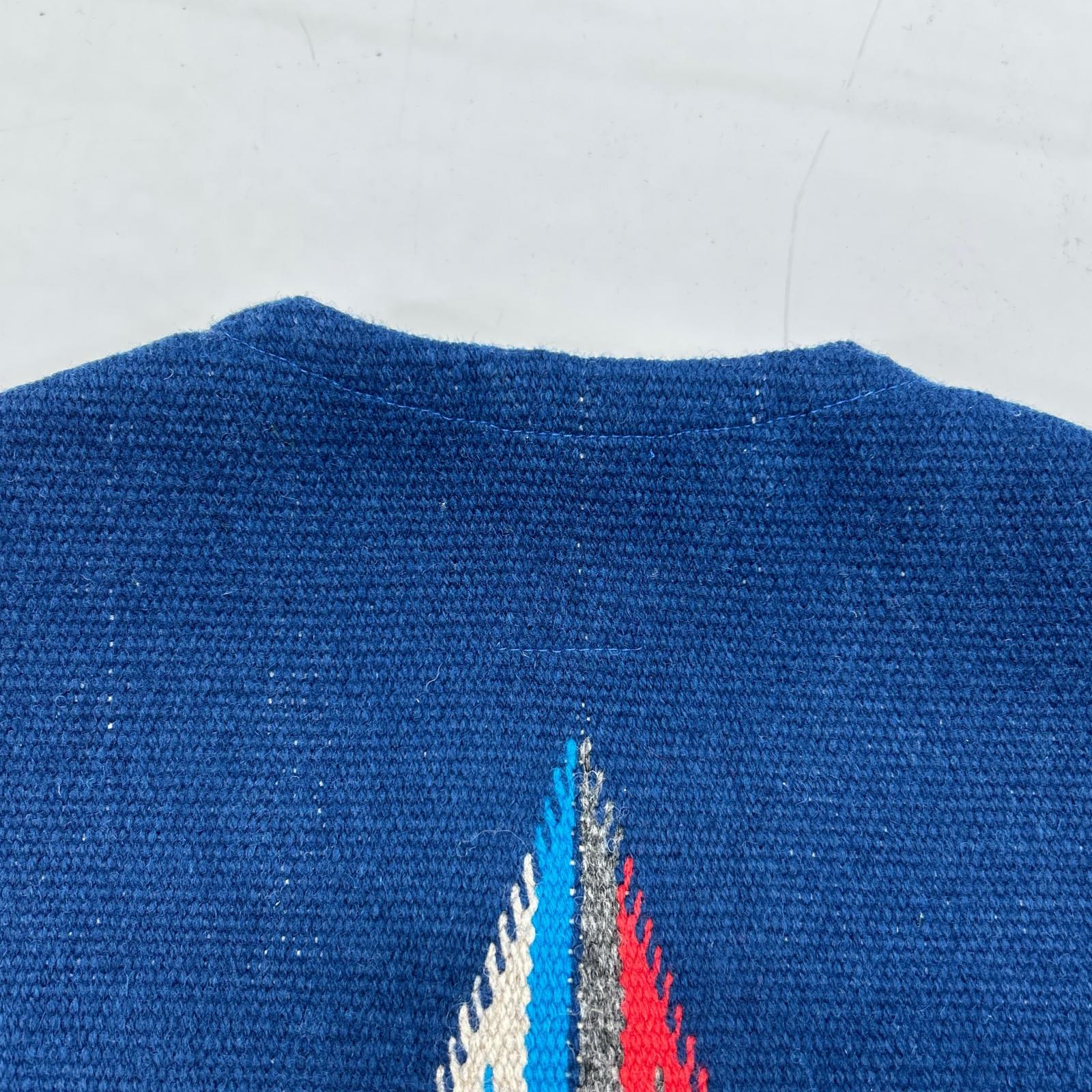 ORTEGA'S オルテガ Blue 100% Wool Chimayo Vest Vest
