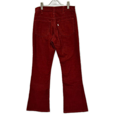 LEVI'S リーバイス 70s 646-1584 レッド 42TALONジップ コーディロイ フレアパンツ ボトムス
