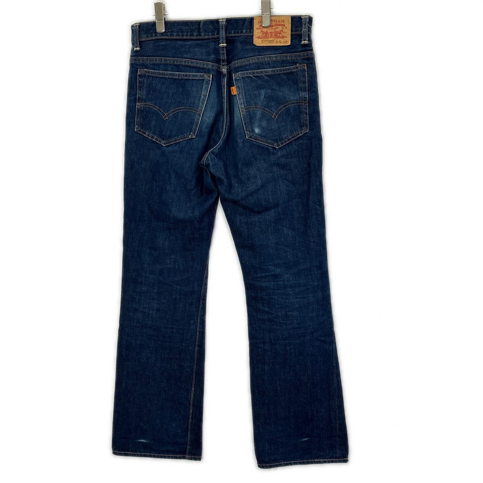 LEVI'S リーバイス 00s 517-0021 インディゴブルー オレンジタブ 均等V ビッグE ボタン裏R ブーツカットデニムパンツ ボトムス