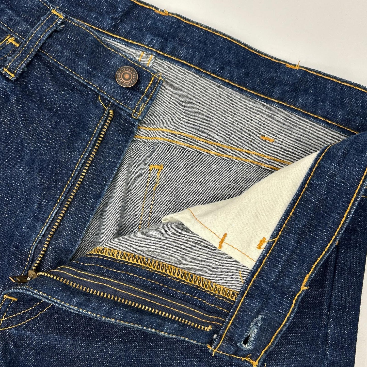 LEVI'S リーバイス 00s 646 インディゴブルー オレンジタブ 均等V ビッグE ボタン裏R ベルボトム ボトムス