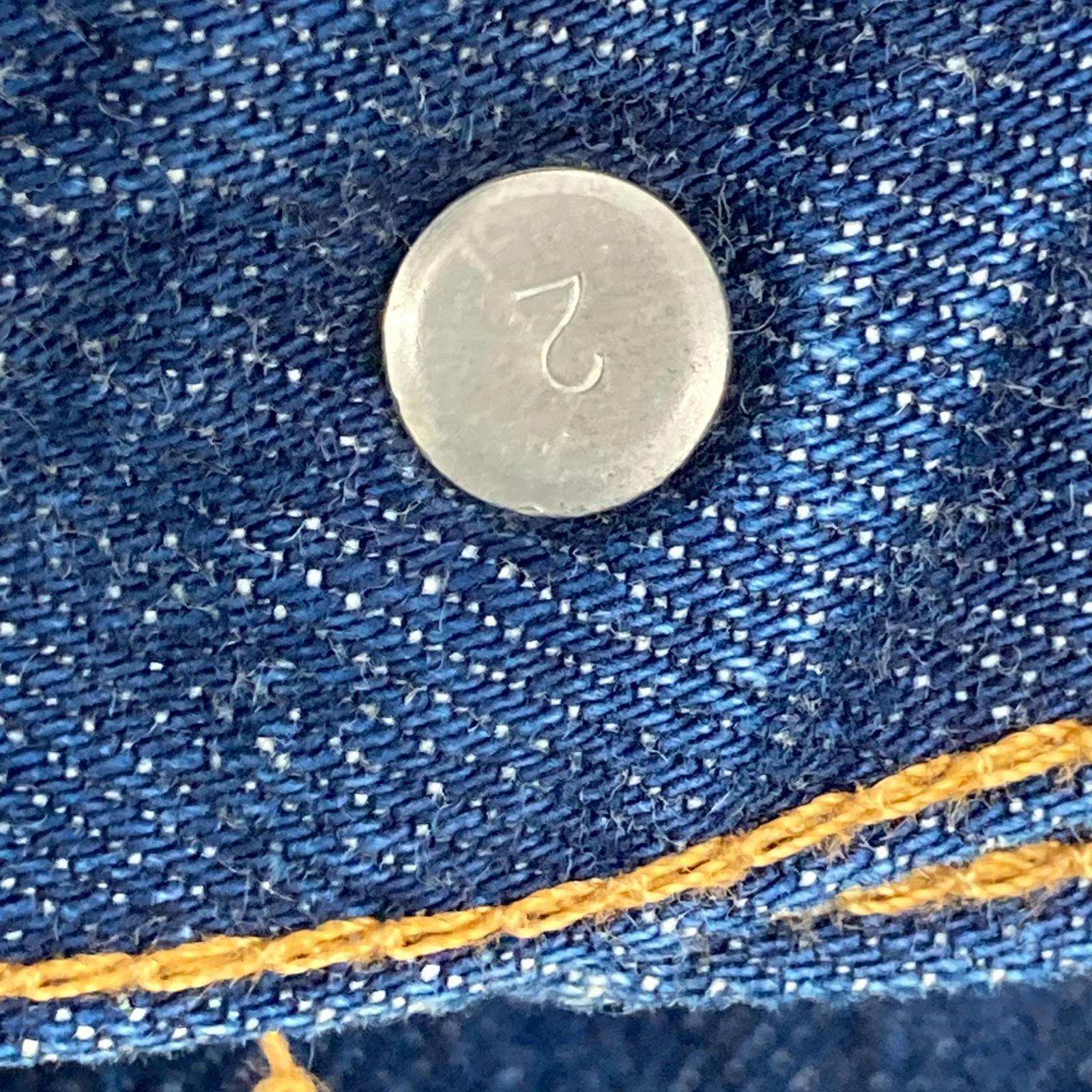 LEVI'S リーバイス 70s 646 インディゴブルー ボタン裏2 42TALONジップ ブーツカットデニムパンツ ボトムス