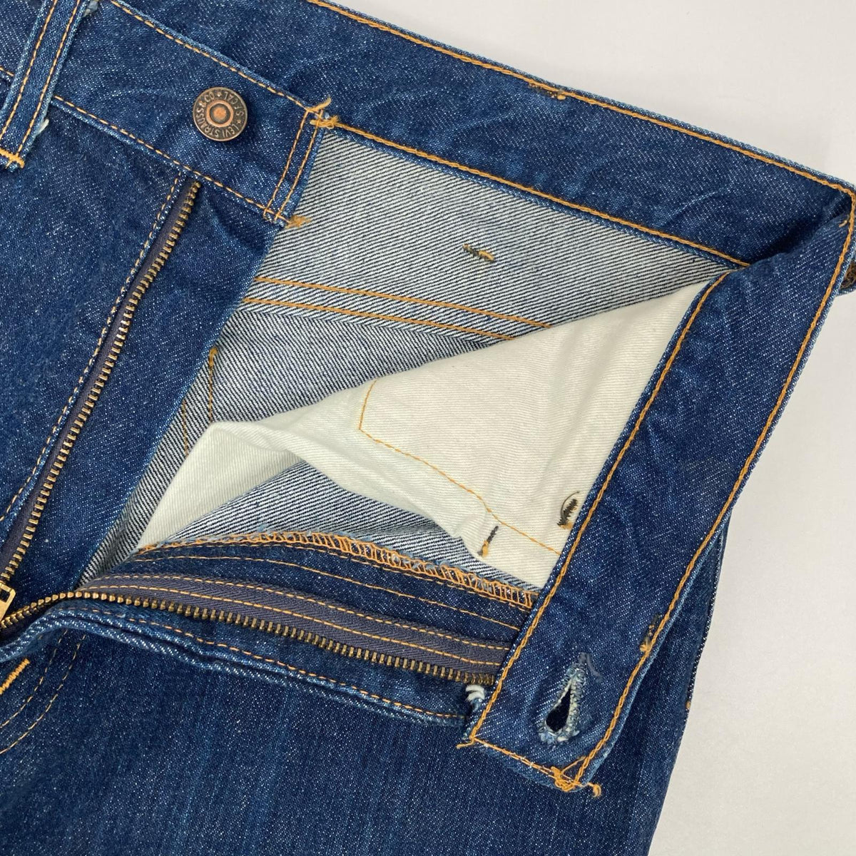 LEVI'S リーバイス 70s 646 Indigo Blue Button-Back 2 42TALON Zip Bootcut Denim Pants Bottoms