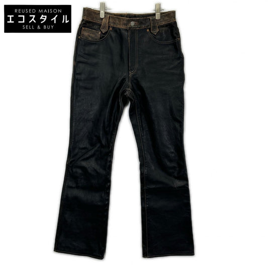 THE FLAT HEAD ザ フラットヘッド 3007H ブラウン 茶芯 馬革ブーツカットデニムパンツ ボトムス