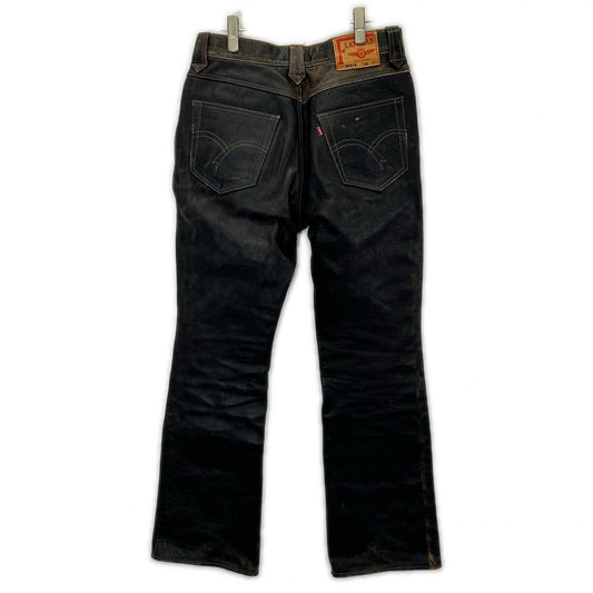 THE FLAT HEAD ザ フラットヘッド 3007H ブラウン 茶芯 馬革ブーツカットデニムパンツ ボトムス