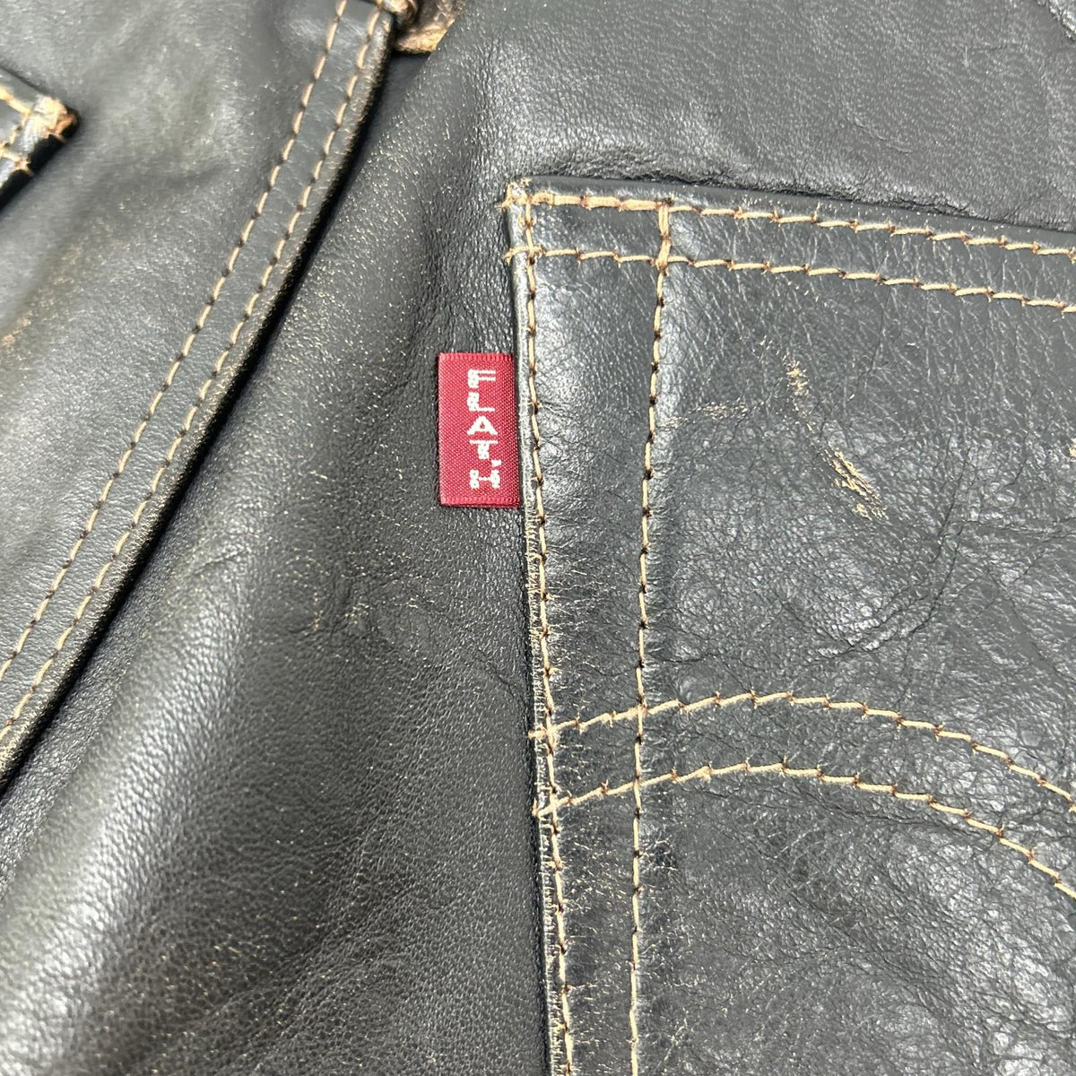 THE FLAT HEAD ザ フラットヘッド 3007H ブラウン 茶芯 馬革ブーツカットデニムパンツ ボトムス