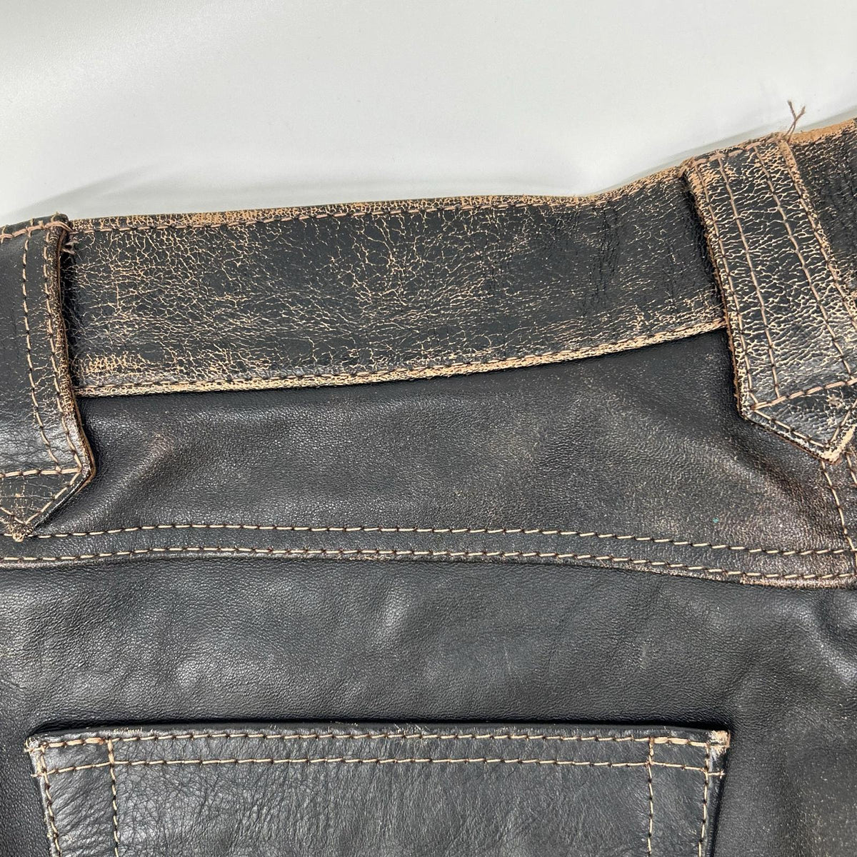 THE FLAT HEAD ザ フラットヘッド 3007H ブラウン 茶芯 馬革ブーツカットデニムパンツ ボトムス