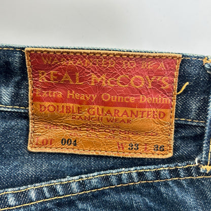 THE REAL MCCOY'S ザリアルマッコイズ 004 インディゴブルー ボタンフライ ストレートデニムパンツ ボトムス