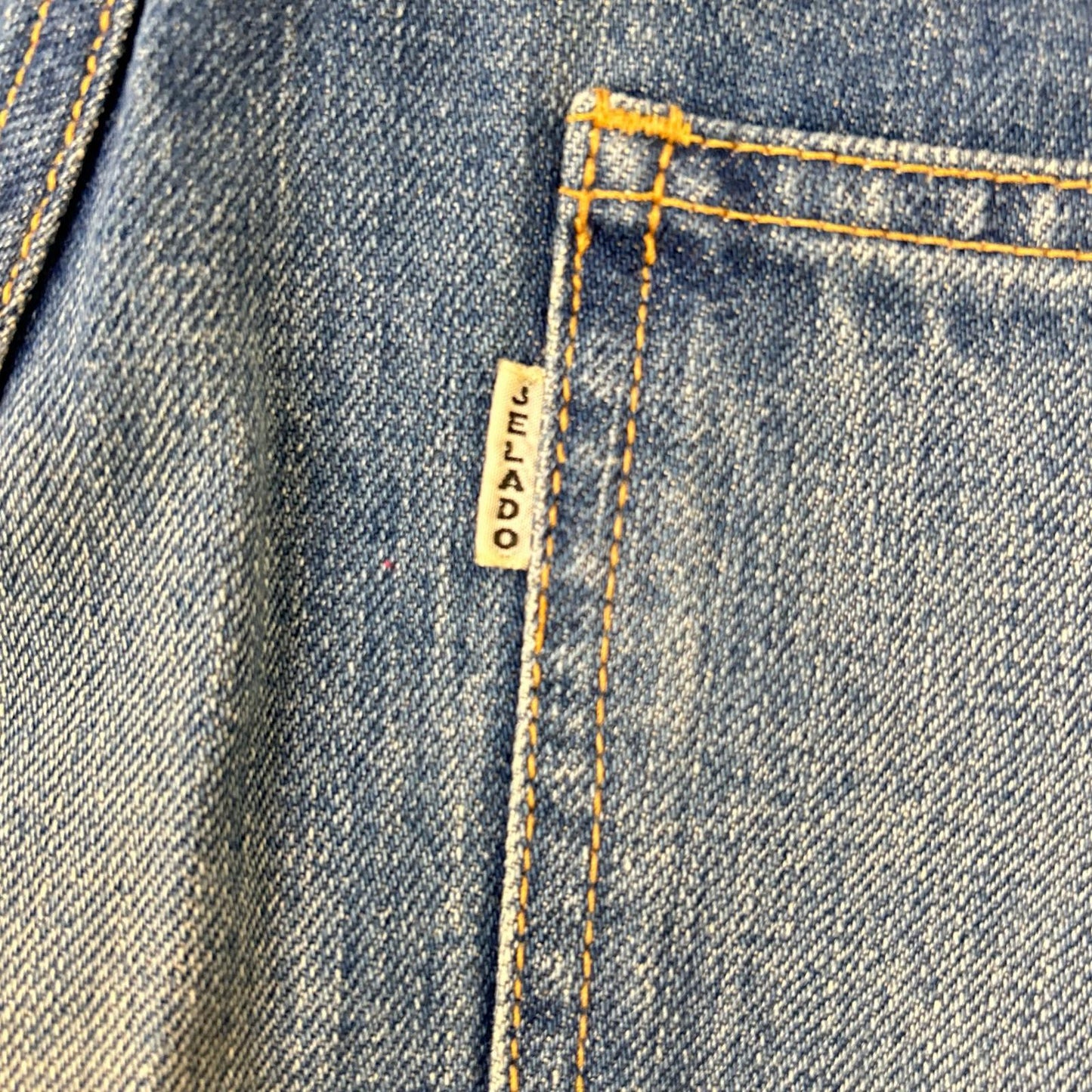 JELADO ジェラード インディゴブルー ヴィンテージ加工 パッチワーク フレアデニムパンツ ボトムス