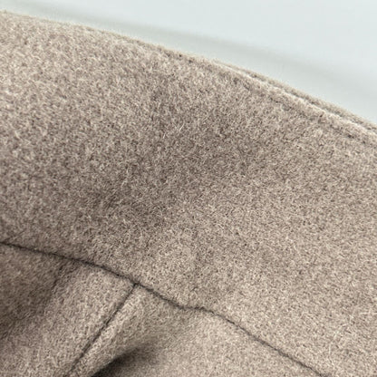 URBAN RESEARCH UR07-27L001 Greige Wool-Blend Hook-Button Petite Stand Collar Coat Coat