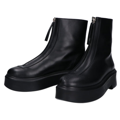 THE ROW ザ ロウ 美品 F1144-L64R カーフスキン ラバークレープソール ZIPPED BOOT I/センタージップブーツ シューズ