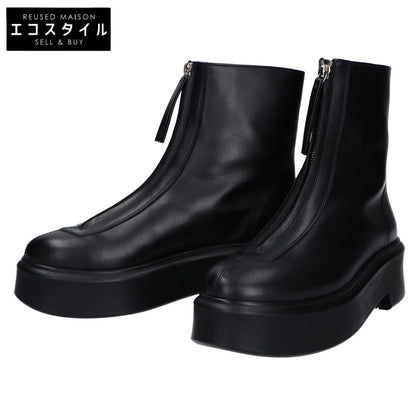 THE ROW ザ ロウ 美品 F1144-L64R カーフスキン ラバークレープソール ZIPPED BOOT I/センタージップブーツ シューズ