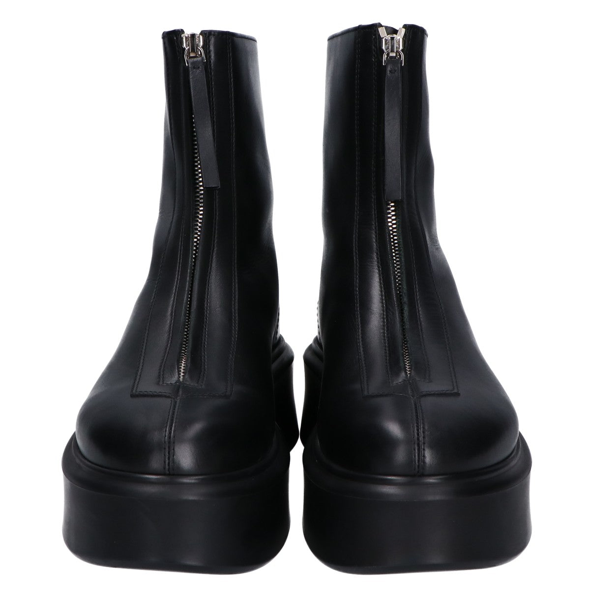 THE ROW ザ ロウ 美品 F1144-L64R カーフスキン ラバークレープソール ZIPPED BOOT I/センタージップブーツ シューズ