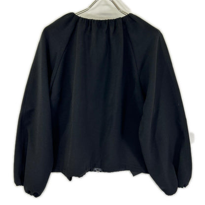 UNITED ARROWS ユナイテッドアローズ 1522-199-5365 ブラック COMFY ギャザー ノーカラー ジップアプブルゾン トップス