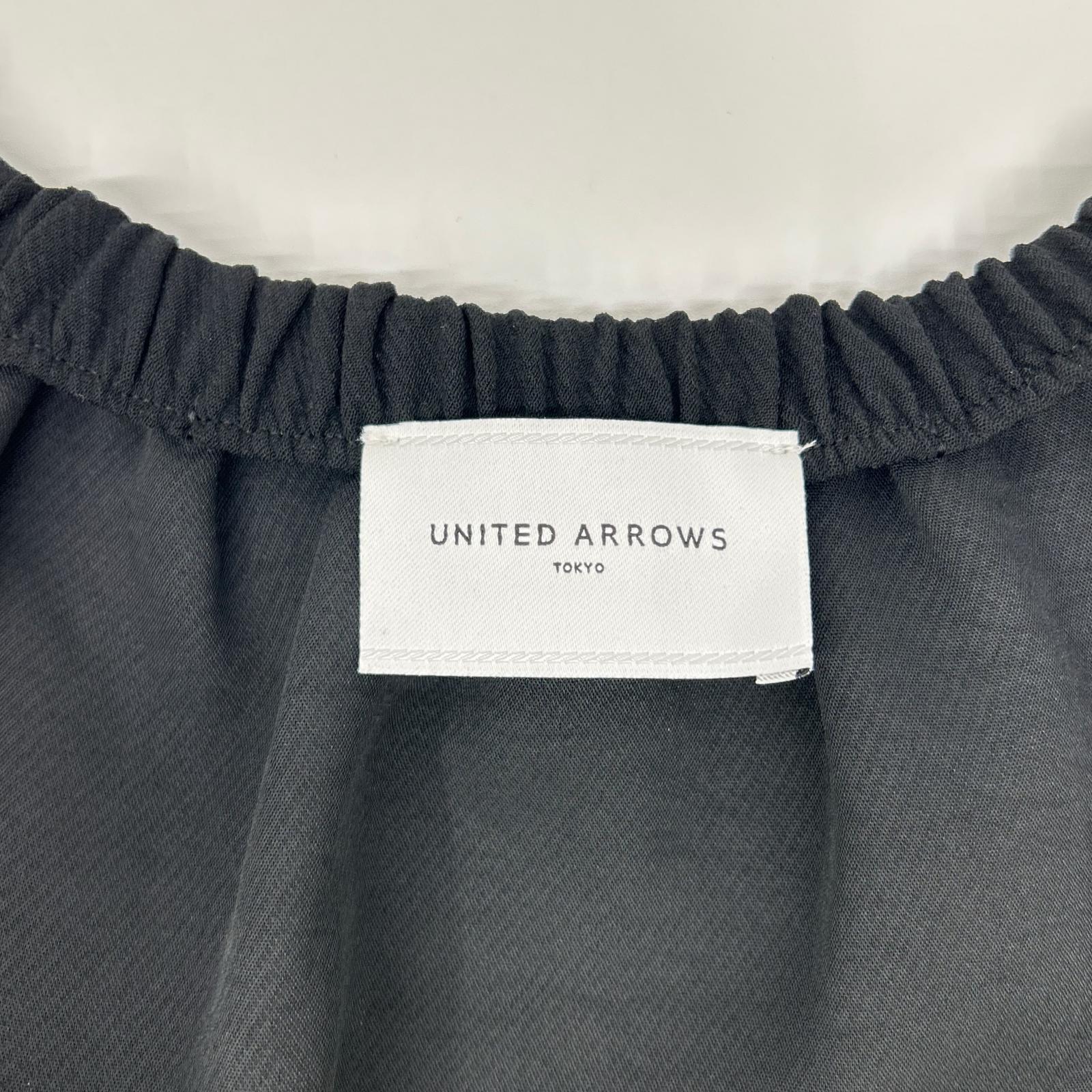 UNITED ARROWS ユナイテッドアローズ 1522-199-5365 ブラック COMFY ギャザー ノーカラー ジップアプブルゾン トップス