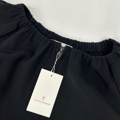 UNITED ARROWS ユナイテッドアローズ 1522-199-5365 ブラック COMFY ギャザー ノーカラー ジップアプブルゾン トップス